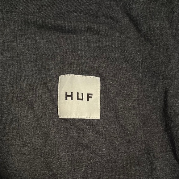 HUF Gray Short Sleeve Tee Casual Comfort - Picture 3 of 3
